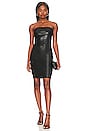 view 1 of 3 Faux Leather Strapless Mini Dress in Black