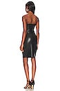 view 3 of 3 Faux Leather Strapless Mini Dress in Black