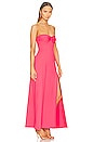 view 2 of 3 Twist Front Strapless Dress in Watermelon