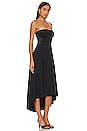 view 2 of 3 Mesh Strapless Midi Dress in Black