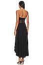 view 3 of 3 Mesh Strapless Midi Dress in Black