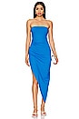 view 1 of 3 Strapless Midi Dress in Cobalt