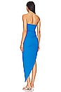 view 3 of 3 Strapless Midi Dress in Cobalt