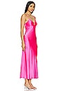 view 2 of 3 Silk Midi Dress in Shocking Pink