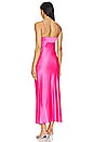 view 3 of 3 Silk Midi Dress in Shocking Pink
