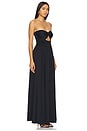 view 2 of 3 Twist Front Strapless Dress in Black