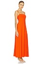 view 2 of 3 Wide Strap Flare Slit Dress in Mandarin