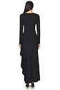 view 3 of 3 Long Sleeve High Low Dress in Black