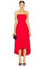 view 1 of 3 Mesh Tube High Low Dress in Perfect Red