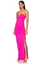 view 2 of 3 Angle Wire Strapless Gathered Dress in Hot Pink