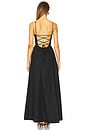 view 3 of 3 Poplin Lace Up String Maxi Dress in Black