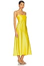 view 2 of 3 Satin Bias Cut Slip Dress in Lemon