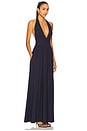 view 2 of 3 Halter Gathered Dress in Midnight