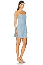 view 2 of 4 Sequin Denim Corset Dress in Light Wash