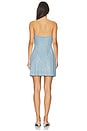 view 3 of 4 Sequin Denim Corset Dress in Light Wash