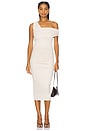 view 1 of 4 One Arm One Shoulder Dress in Blanched Almond