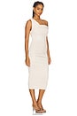 view 2 of 4 One Arm One Shoulder Dress in Blanched Almond