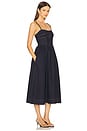 view 2 of 3 Denim Corset Midi Dress in Dark Wash