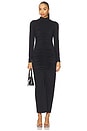 view 1 of 3 Mock Neck Long Sleeve Dress in Black
