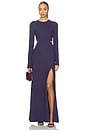 view 1 of 4 Crew Side Slit Occasion Dress in Eggplant