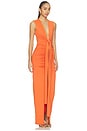 view 2 of 3 VESTIDO TIE FRONT in Apricot