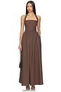 view 1 of 4 VESTIDO POPLIN TIE HALTER in Brown