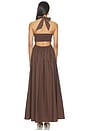 view 3 of 4 VESTIDO POPLIN TIE HALTER in Brown