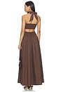 view 4 of 4 VESTIDO POPLIN TIE HALTER in Brown
