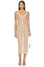 view 1 of 4 Stripe Sweater Henley Dress in Apricot & Potion