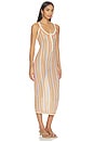 view 2 of 4 Stripe Sweater Henley Dress in Apricot & Potion