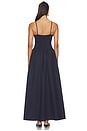 view 3 of 3 Poplin String Drop Waist Maxi Dress in Midnight