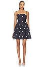 view 1 of 3 Polka Dot Tie Back Dress in Midnight & Sugar