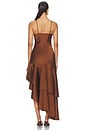 view 3 of 3 Double Ruffle High Low Dress in Toast