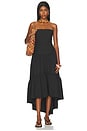 view 1 of 3 Poplin Tube High Low Dress in Black