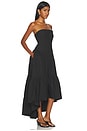 view 2 of 3 Poplin Tube High Low Dress in Black