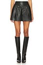 view 1 of 6 Faux Leather Pleated Short in Black