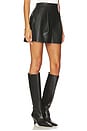 view 2 of 6 Faux Leather Pleated Short in Black