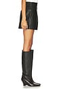 view 3 of 6 Faux Leather Pleated Short in Black