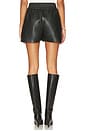 view 4 of 6 Faux Leather Pleated Short in Black