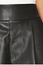 view 6 of 6 Faux Leather Pleated Short in Black