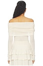view 4 of 4 Light Merino Off Shoulder Sweater in Belgian Cream