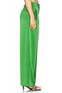 view 3 of 6 Satin Pleated Pant in Shamrock