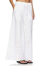 view 2 of 6 Embroidered Wide Leg Pant in Sugar
