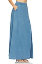 view 2 of 6 Stretch Denim Slit Skirt in Light Denim
