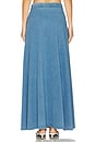 view 4 of 6 Stretch Denim Slit Skirt in Light Denim