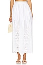view 1 of 6 Embroidered Poplin Maxi Skirt in Sugar