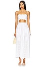 view 5 of 6 Embroidered Poplin Maxi Skirt in Sugar
