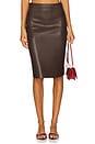 view 1 of 6 Faux Leather Pencil Skirt in Java