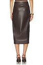 view 4 of 6 Faux Leather Slit Skirt in Java