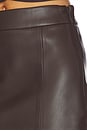 view 6 of 6 Faux Leather Slit Skirt in Java
